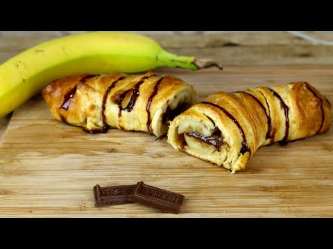 Chocolate Filled Banana Crescents Live