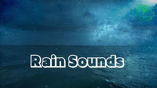 Strong thunderstorm, Winter in the Ocean to Sleep, Stormy sea 4K HD, White Noise | Relaxing Rain