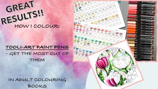 HOW I COLOUR: Colouring and Painting with Acrylic Pens | Tooliart Paint Pens | Adult Colouring
