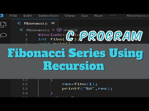 Fibonacci series using recursion in c|fibonacci program in c | Code Leo