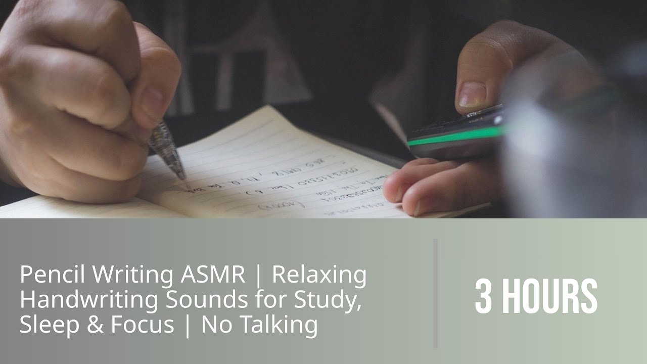 Pencil Writing ASMR | Relaxing Handwriting Sounds for Study, Sleep ...