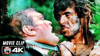 Rambo Destroys Corrupt Cops Scene First Blood 1982 Movie Clip 4K