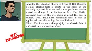 Consider the situation shown in figure (6-E9). Suppose a small electric field E exists in the space