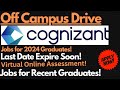 Cognizant Off Campus Drive for Freshers 2024 | Selection Process Explain🔥🔥
