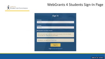 WebGrants 4 Students: New Look and Feel