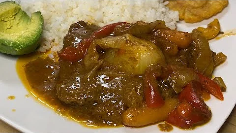 Puerto Rican Bistec/Biftec en Salsa | Bistec Guisado | Stewed Cubed Steak