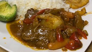 Puerto Rican Bistec/Biftec en Salsa | Bistec Guisado | Stewed Cubed Steak