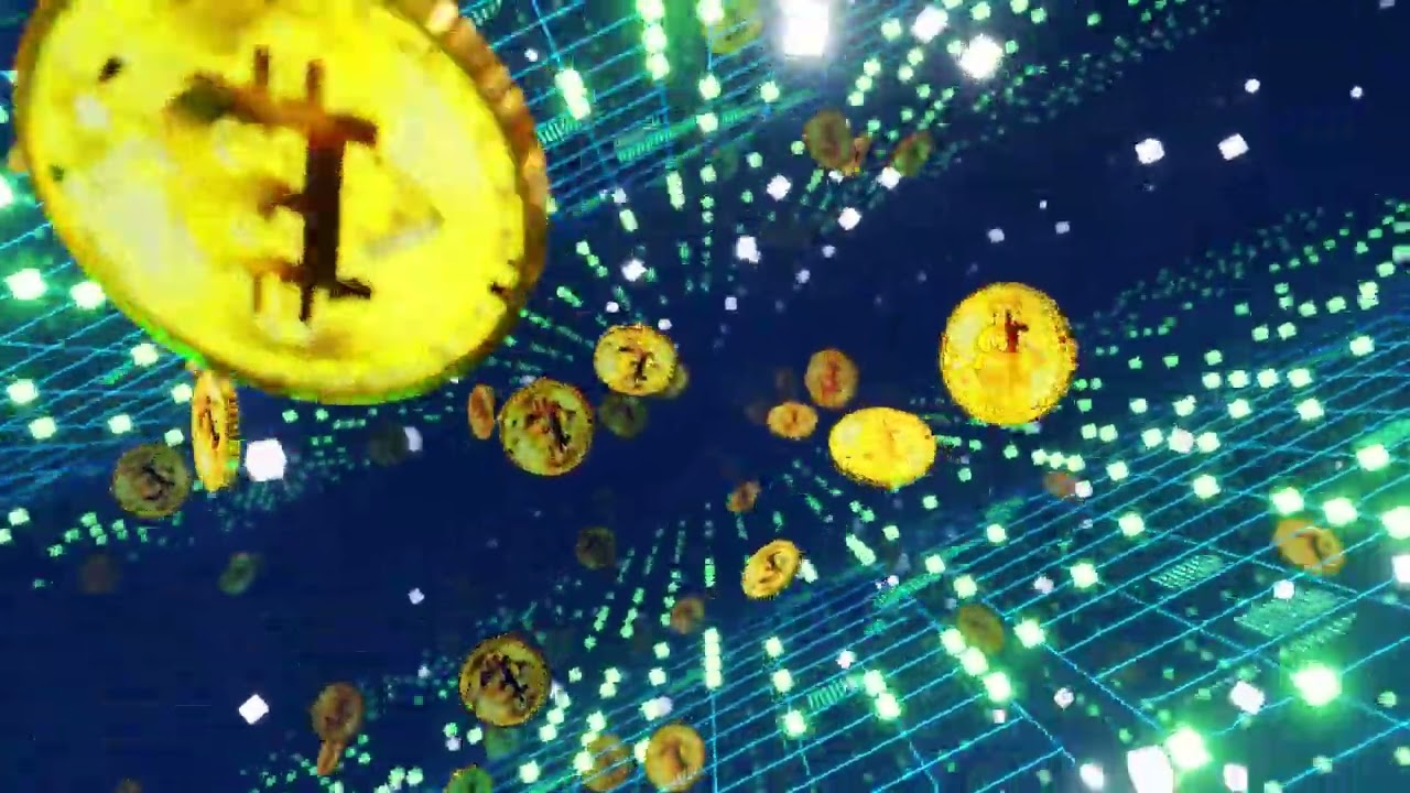 Bitcoin 3d Background Video 4k | Bitcoin Free Animation video