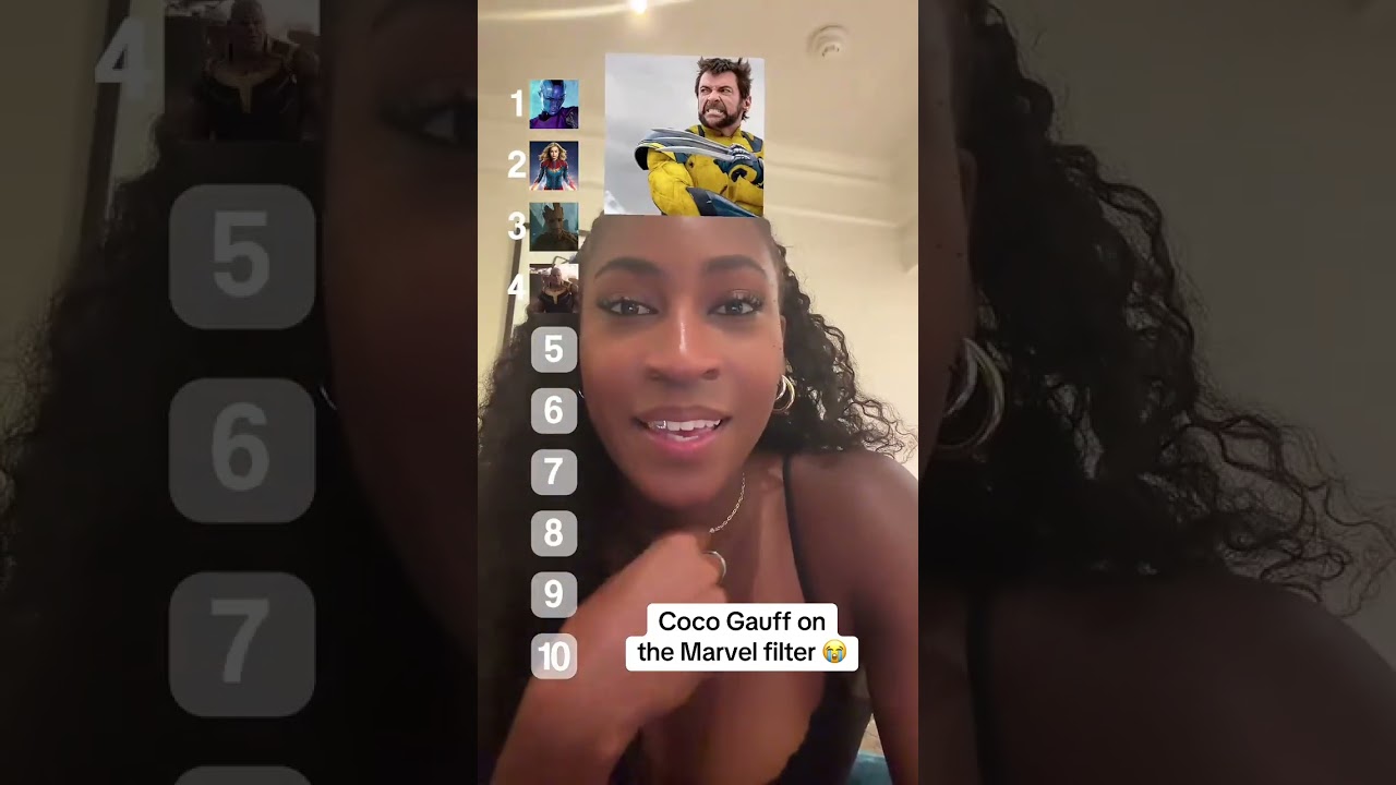 Her reaction to Thanos 😅 (via @CocoGauff/TT)