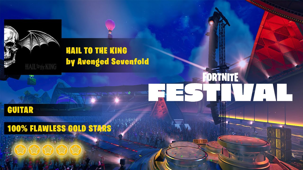 Fortnite Festival Hail To The King by Avenged Sevenfold Guitar X 100