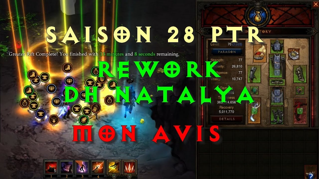 Diablo 3: Saison 28 PTR DH Natalya | Un bon rework ? [FR] - YouTube