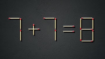 Move only 1 stick to make equation correct | Matchstick Puzzle 7+7=8