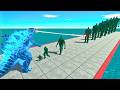 All Godzilla Forms vs 10 Levels of Green Colossal Titan - Ultimate ARBS Size Comparison