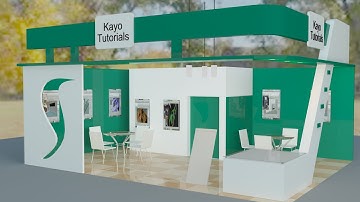3dsmax Tutorials,Tutorial on Modeling, Texturing & Lighting an 3D Exhibition Stall in 3dsmax