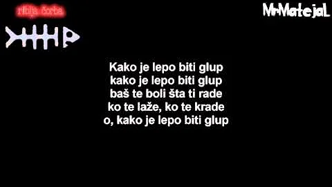 Riblja Čorba Kako je lepo biti glup Tekst HD