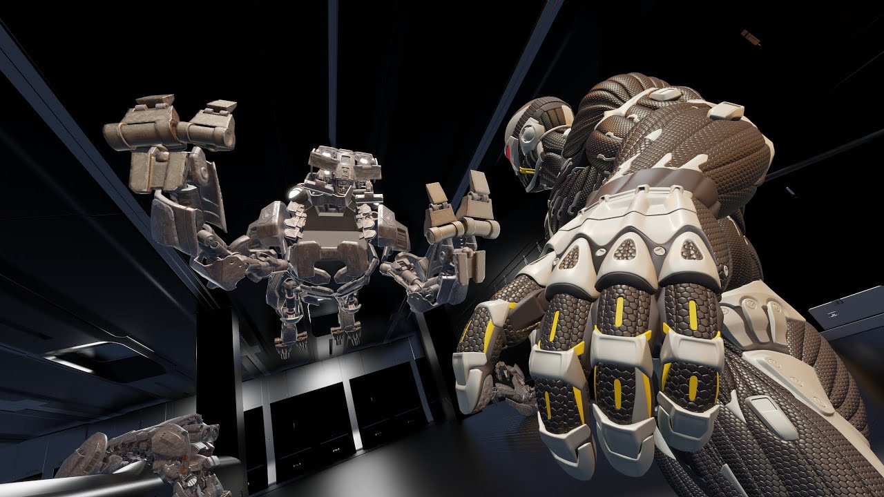 Crysis Nanosuit vs Quadbot