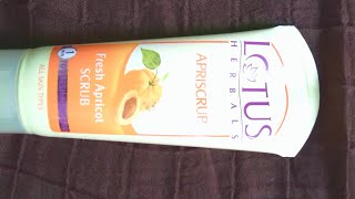 Lotus herbal Apricot face scrub review ,how to use