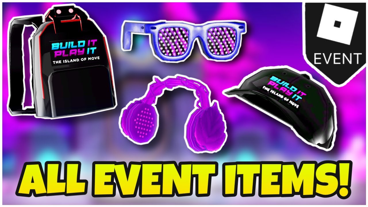 Build It Play It Event All Codes For All Event Items Badges In - roblox island of move items