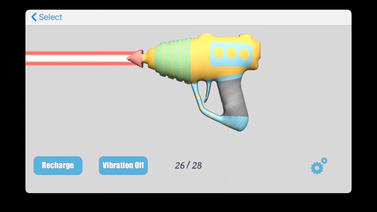 Laser gun simulator app for iPhone.