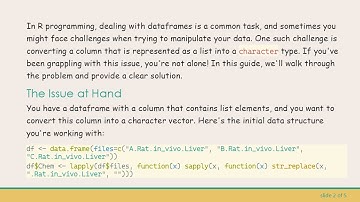 How to Convert a Column with List to Character in R?
