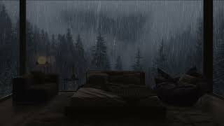 Natural White Noise Heavy Rain And Thunder | Listening When Stressed and Tired