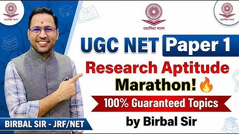 Research Aptitude Marathon Class | UGC NET Paper 1 Full Revision | Birbal Sir (JRF)