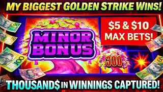$5 & $10 MAX BET GOLDEN STRIKE WINS! THOU$AND$ IN BONUS WINS CAPTURED, IN A T/B SUBSCRIBERS SPECIAL!