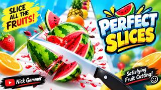 🍉 PERFECT FRUIT SLICES! 🔪😱 Satisfying Fruit Cutting Gameplay | Nick Gammer screenshot 2