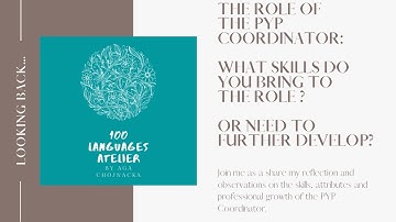 Looking Back:The role of the PYPCo.- What skills do I  bring to the role?