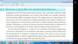 Defining task set for the software projects.