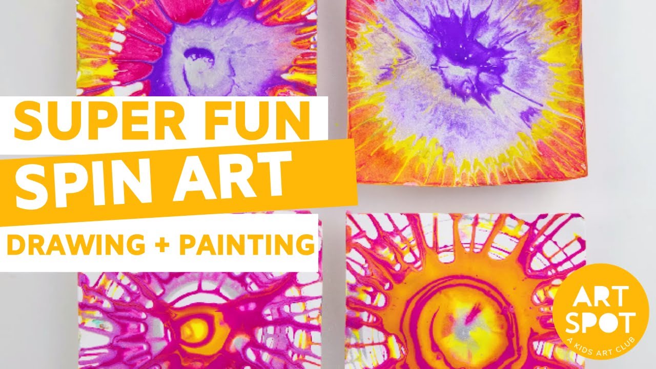 Printmaking for Kids: Super Fun Spin Art! 