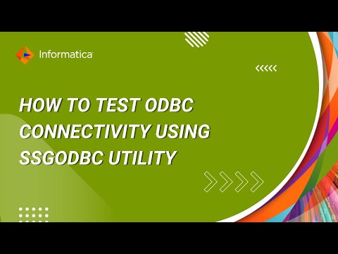 How to Test ODBC Connectivity Using SSGODBC Utility