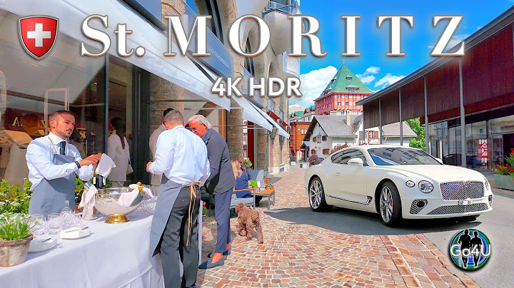 Switzerland St. MORITZ 🇨🇭 Glamorous Village among the Mountains 4K HDR / Summer Walking tour