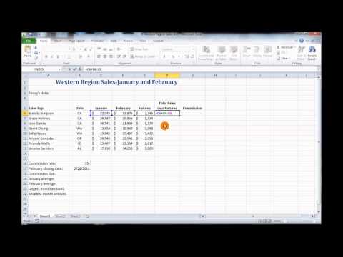 Excel - Creating Complex Formulas (H)