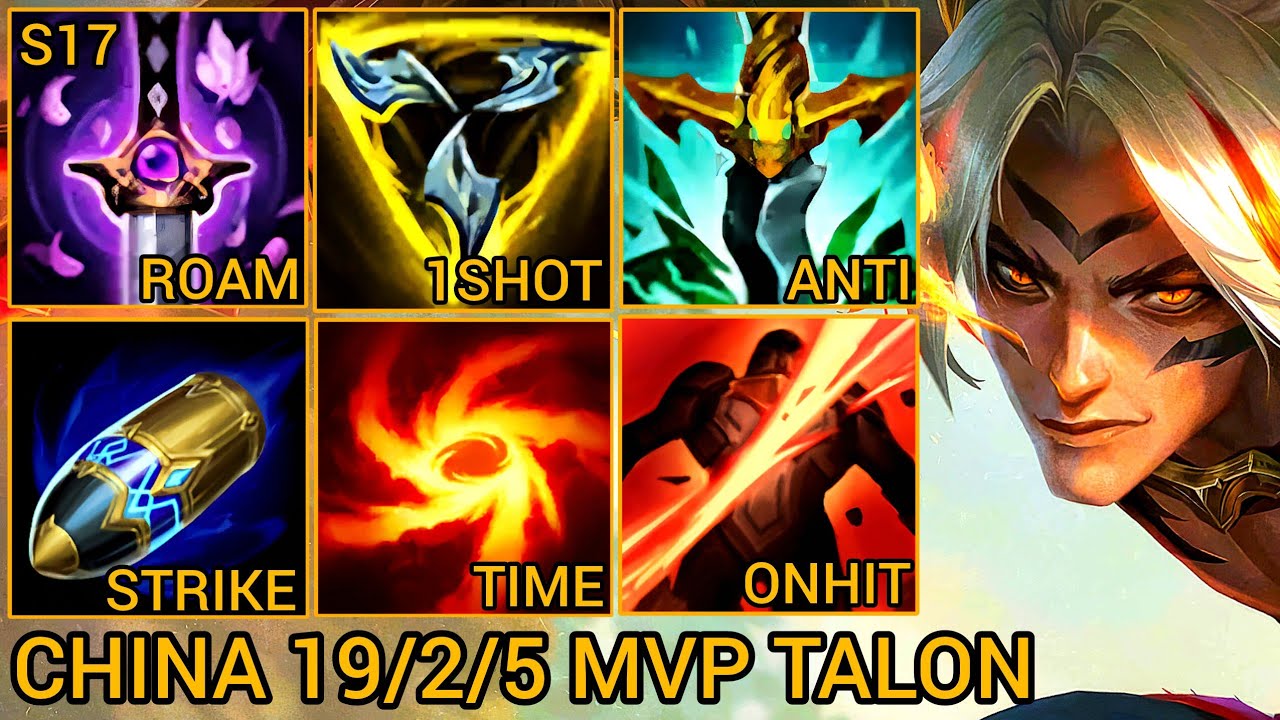 Talon MVP 19/2/5 - China Server Wild Rift Best High Tier New Build Season 17