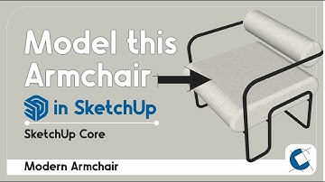 Modern Lounge Chair Modeling in SketchUp (2025 Tutorial) #sketchup_core