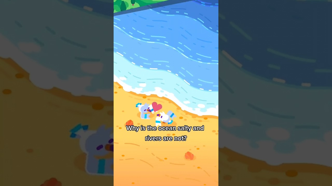 Why Is the Ocean Salty and Rivers Are Not? #shorts #kurzgesagt
