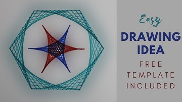 How to draw Parabolic Curves| Simple geometric art | Inspired by String Art | Free Template