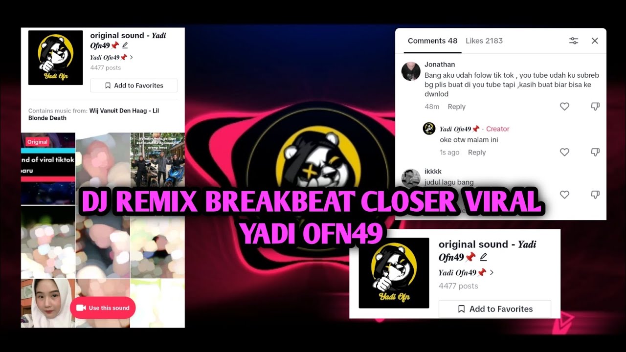 DJ REMIX BREAKBEAT CLOSER YANG LAGI VIRAL TIKTOK (YADIOFN49)