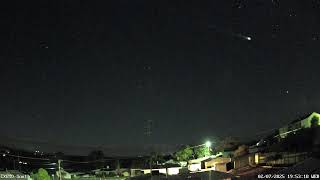 Small meteor passes by.