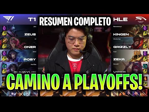 CAMINO COMPLICADO A PLAYOFFS PARA EL T1 SIN FAKER! | T1 vs HLE Resumen Completo LCK Summer 2023