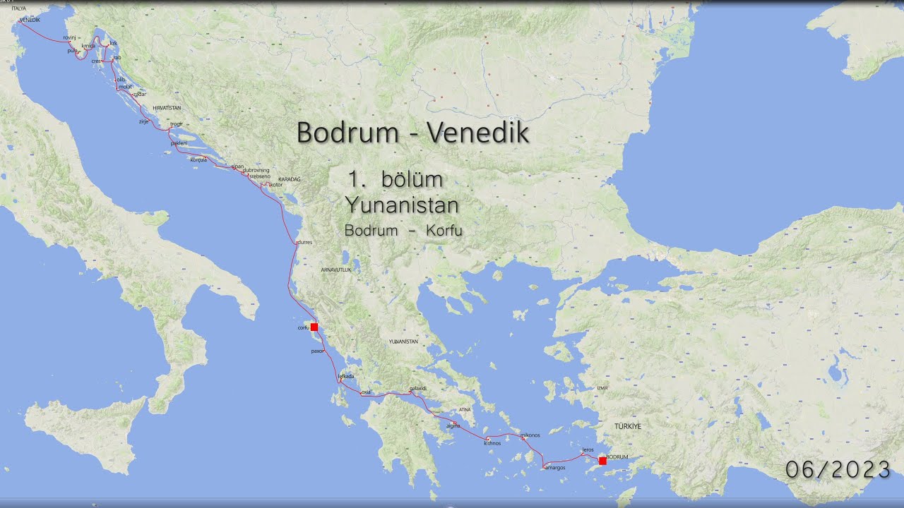 Bodrum – Venedik    yelken seyri   1.bölüm
