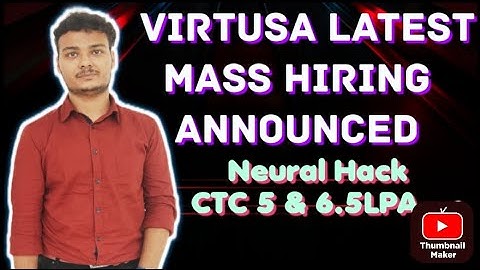 Virtusa Biggest Mass Hiring Opportunity || CTC 6.5 LPA || Eligibility ? Exam Pattern and phases 