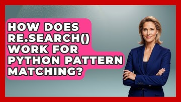 How Does Re.search() Work For Python Pattern Matching? - Python Code School