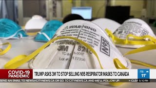Canadian officials are angry after u.s. president donald trump
instructed medical manufacturer 3m to stop shipping vital n95 masks
canada. nigel n...