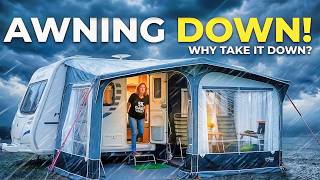 #210 Why We WON’T Keep Our Awning Up This Winter?🚐🌧️