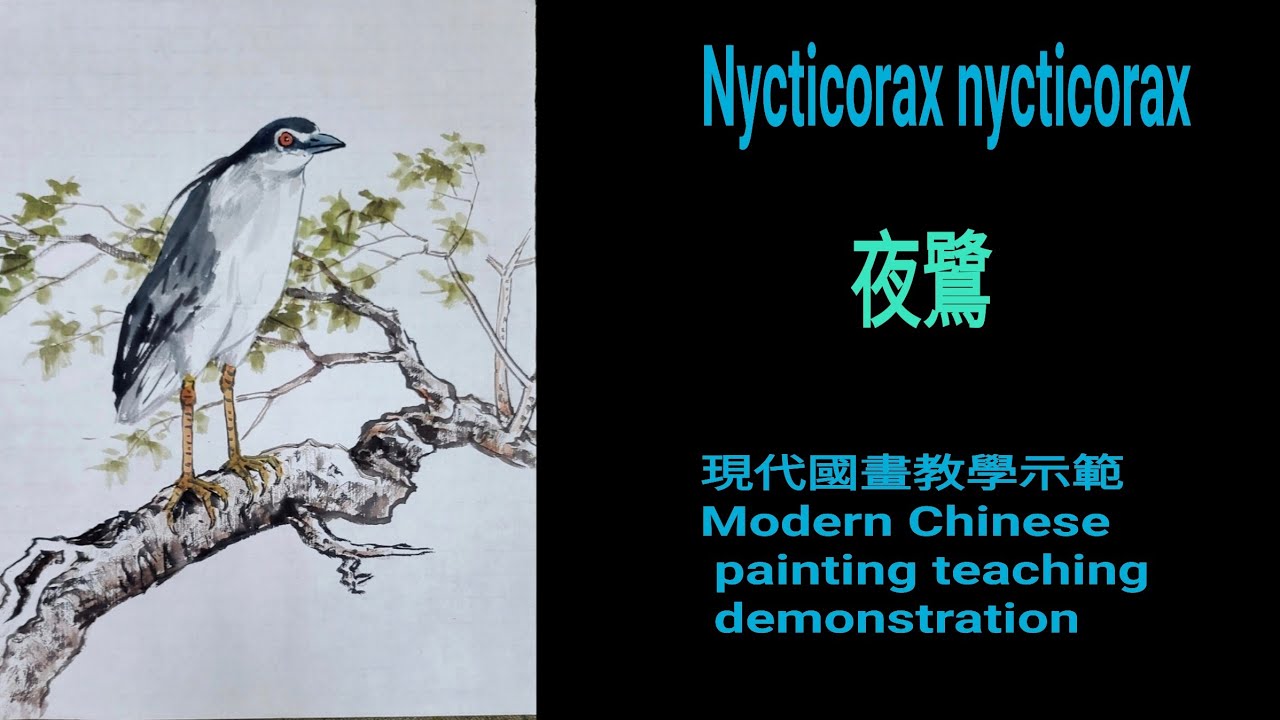 夜鷺～수묵화चित्रकारी।Chinese brush painting 國畫山水