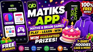 Matiks App 🔥 Win Guaranteed T-Shirt, Hoodie & Free Cake | Brain Games & Maths Quiz App | Free Reward screenshot 2