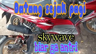 Rela Datang Sbelum Buka Biar Ga Antri Dalih Penguna Suzuki Skywave Yg Mau Bobok Knalpot Standar