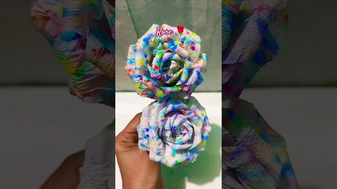 Diy Aesthetic Tissue Rose 🌹 